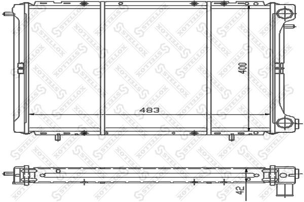 радиатор системы охлаждения!\ Renault R19/Trafic 1.8-2.1D 88-97 10-25232-SX STELLOX