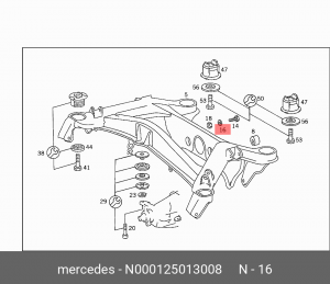 Шайба 13 N000125013008 MERCEDES BENZ