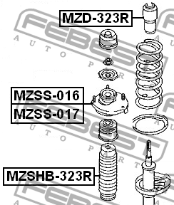 Пыльник амортизатора MZSHB-323R MZSHB-323R FEBEST