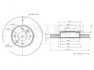 Диск тормозной передний BRD-20007 UNIO