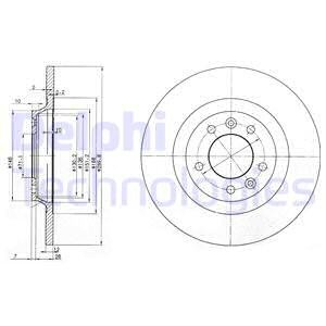 BG3836 диск тормозной задний!\ Peugeot 407 1.8-3.0 04> BG3836 DELPHI