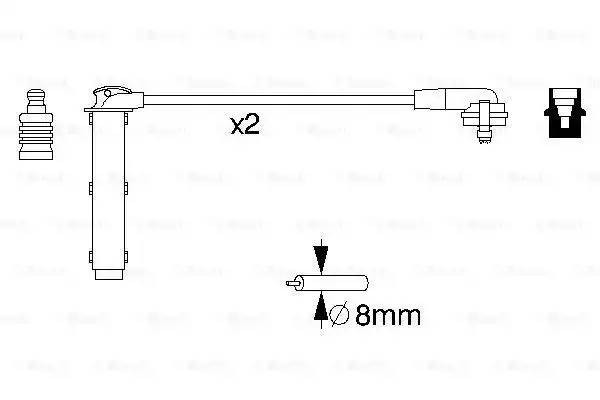 Провод высоковольтный FORD Transit (2.3) комплект BOSCH 0 986 356 833 BOSCH