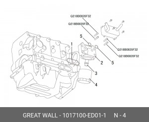 Фильтр масляный HAVAL H6 OE 1017100ED011 GREAT WALL