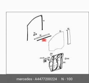 447 720 02 24 НАКЛАДКА ДВЕРИ A 447 720 02 24 MERCEDES BENZ