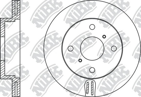 Диск тормозной SUZUKI BALENO 1.8/1.9 96-02/LIANA 1.3-1.6 01- передний RN1205 RN1205 NIBK
