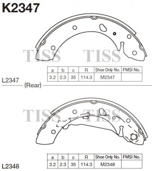 Колодки тормозные барабанные Toyota Avensis 1.6i-2.0i,2.0TD 97- K2347 K2347 MK KASHIYAMA