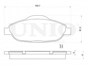 Колодки тормозные диск. передние BRP-20409 UNIO