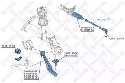 тяга рулевая! без г/у\ Peugeot J5<94 55-02357-SX STELLOX