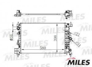 Радиатор (паяный) CHEVROLET AVEO 11- 1.6 MT ACRB440 ACRB440 MILES