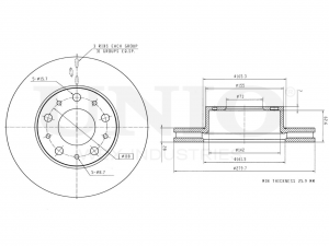 Диск тормозной передний BRD-20206 UNIO