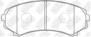 Колодки тормозные MITSUBISHI PAJERO III LONG WAGON 0006 3.5/2.5TD передние PN341 PN3414 NIBK