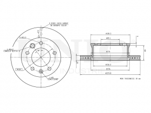 Диск тормозной передний BRD-20054 UNIO