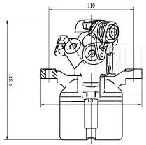 Суппорт торм. Honda Civic VI (95-) зад. прав. d=30мм (CF 002438) CF 002438 TRIALLI