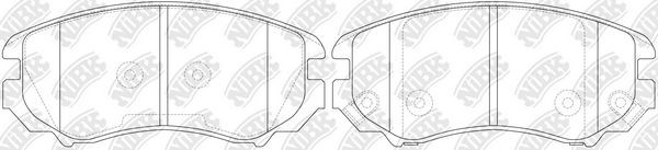 Колодки тормозные HYUNDAI Getz передние (4шт.) NIBK PN0377 NIBK