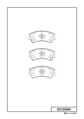 Колодки тормозные диск.передние MAZDA 6 02-08 D3125MH D3125MH MK KASHIYAMA