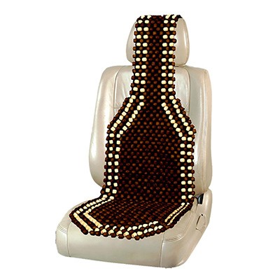 Накидка на сиденье массажная деревянная с подголовником темная с узором SKYWAY S01305003 SKYWAY