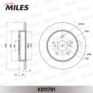 Диск тормозной задний D281мм TOYOTA CAMRY V70/RAV 4 18-/LEXUS NX 14- K011791 K011791 MILES