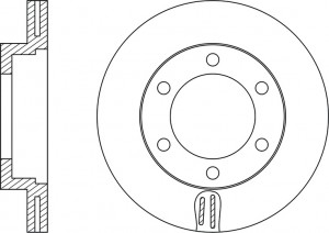 Диск тормозной TOYOTA Land Cruiser (J80)(90-98) передний (1шт.) NIBK RN1090 NIBK