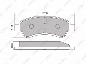 Колодки тормозные дисковые передние BD-2201 LYNXAUTO