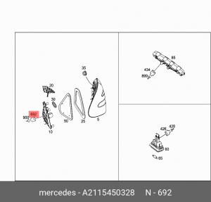 Разъем MERCEDES C (W203),C (W204),E (W211) электрический OE A2115450328 MERCEDES BENZ