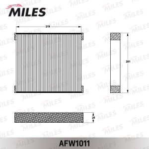 Фильтр салона MAZDA 6 07-/DEMIO DY 02-07/CX-7 06- (VIC AC-402E) AFW1011 AFW1011 MILES