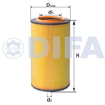 Фильтр возд КАМАЗ ЕВРО-1 (Дифа) металл DIFA4319M DIFA