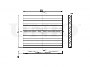 Фильтр салонный угольный FLT-40072C UNIO