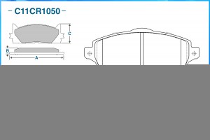 Тормозные колодки передние Low Metallic C11CR1050 C11CR1050 CWORKS