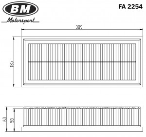 Фильтр воздушный, AUDI FA2254 FA2254 BM MOTORSPORT
