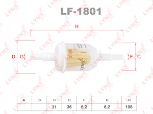 MAN/ IVECO/FIAT / FORD EUROPA / BMW грубой очистки LF-1801 LYNXAUTO