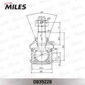 Опора шаровая NISSAN MICRA K11 93-03 пер. нижн. лев./прав. DB35228 DB35228 MILES
