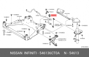 ВТУЛКА 54613-6CT0A 54613-6CT0A NISSAN