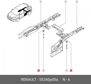 отбойник амортизатора заднего!\ Renault 55240JY00A RENAULT