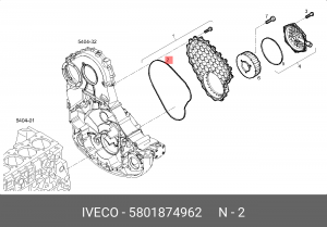 прокладка!\ Iveco Stralis 5801874962 IVECO
