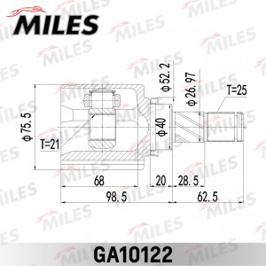 ШРУС внутренний LADA Granta 10- AT GA10122 GA10122 MILES