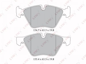 Колодки тормозные дисковые передние BD-1414 LYNXAUTO