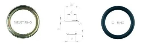 кольцо нажимное для M14 ! (л) 14x20x2.3 с упл.кольцом \ 2ANE1415LAOR SIRIT