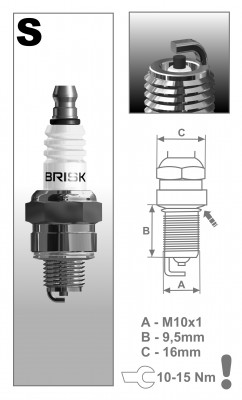 Свеча зажигания GARDEN SR15C (3158) SR15C BRISK