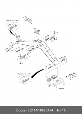 2114-1059D174 Шайба 0,5 мм 2114-1059D174 DOOSAN