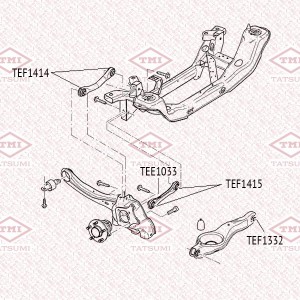 Рычаг задней подвески нижний L/R FORD Focus/C-Max 98-MAZDA 3/5 03-VOLVO C30/S40/ TEE1033 TATSUMI