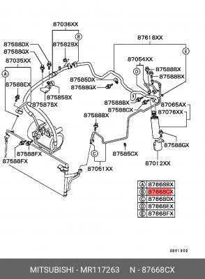 Кольцо уплотнительное MITSUBISHI OE MR117263 MITSUBISHI