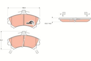 GDB1198 590 02=FDB1093=571940B !колодки дисковые п.\Mitsubishi Carisma 1.8/1.9GD GDB1198 TRW