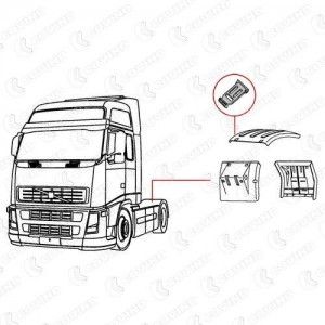 держатель крыла! резина Volvo FH12/16, FM9/12 NEW 2FH510 COVIND