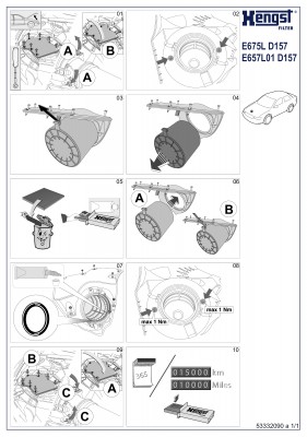 фильтр воздушный!\ Audi A4/A5 3.2FSi 07> E675L D157 HENGST
