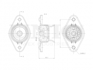 Опора амортизатора задняя RMP-13055 UNIO
