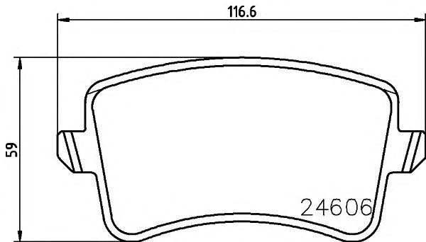 Колодки тормозные AUDI A4,A5,Q5 (08-15) задние (4шт.) TEXTAR 2460602 TEXTAR