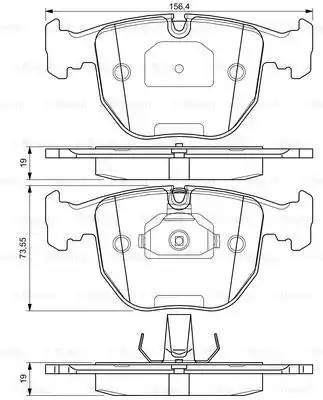 Колодки тормозные BMW 5 (E39),7 (E38),X5 (E53) передние (4шт.) BOSCH 0 986 494 028 BOSCH