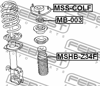 Подшипник опоры амортизатора MB-003 MB-003 FEBEST