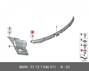 Гайка BMW 1 (E81) OE 51 12 7 046 911 BMW