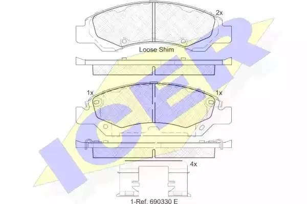 182138 колодки дисковые передние!\ Chevrolet Tahoe, Cadillac Escalade, Ssung Yon 182138 ICER